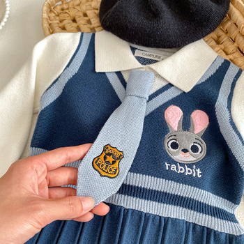 Haljina djevojčicama u princes stilu s A-linijskim krojem, pamuk, za djecu 3–8 godina, crtani uzorak