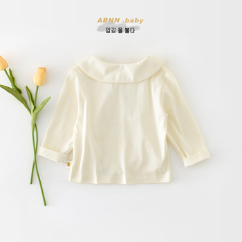 Baba galléros ing – Cartoon minta, pamut anyag, koreai stílus, hosszú ujjú, tavasz–ősz