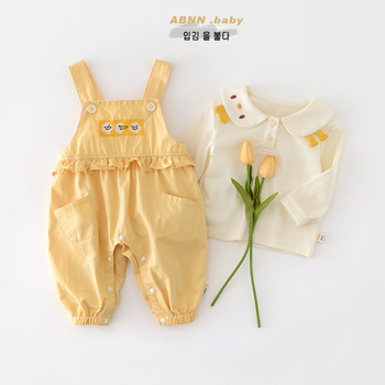 Baba galléros ing – Cartoon minta, pamut anyag, koreai stílus, hosszú ujjú, tavasz–ősz