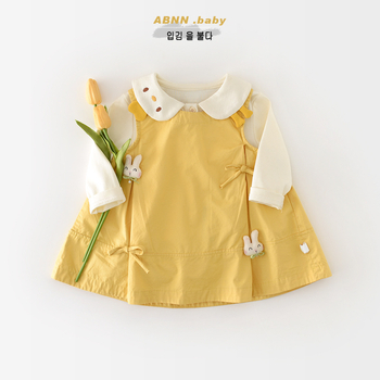 Baba galléros ing – Cartoon minta, pamut anyag, koreai stílus, hosszú ujjú, tavasz–ősz