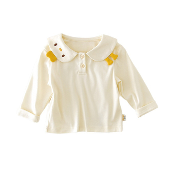 Baba galléros ing – Cartoon minta, pamut anyag, koreai stílus, hosszú ujjú, tavasz–ősz