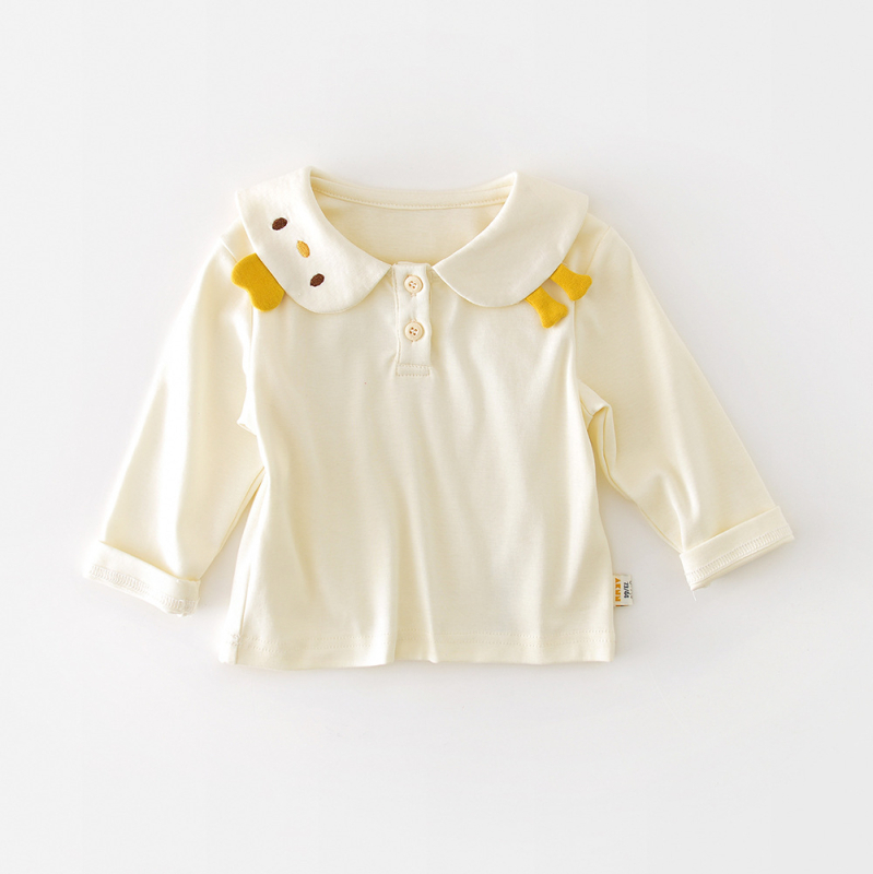 Baba galléros ing – Cartoon minta, pamut anyag, koreai stílus, hosszú ujjú, tavasz–ősz