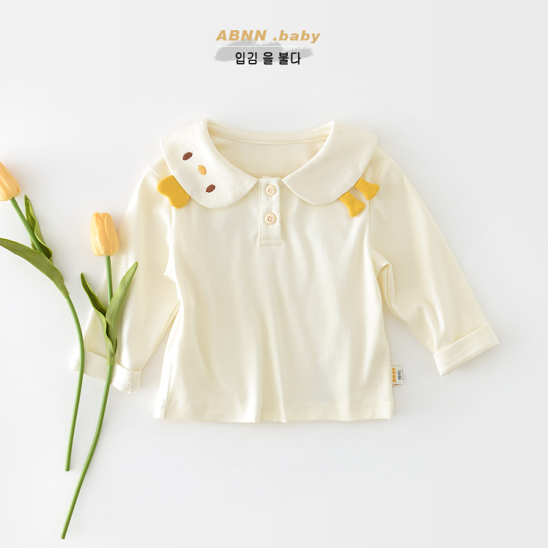 Baba galléros ing – Cartoon minta, pamut anyag, koreai stílus, hosszú ujjú, tavasz–ősz