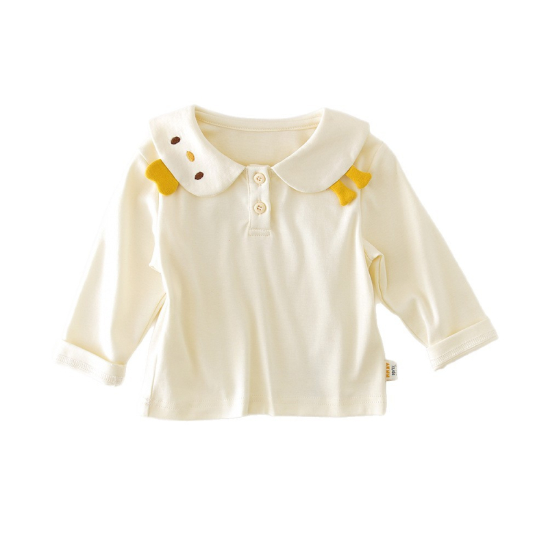 Baba galléros ing – Cartoon minta, pamut anyag, koreai stílus, hosszú ujjú, tavasz–ősz