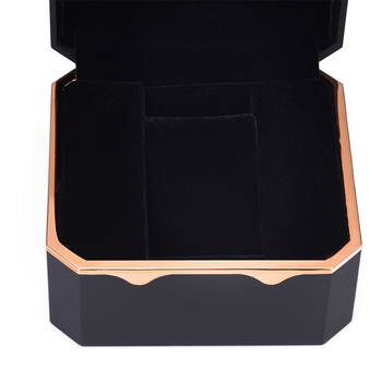 Oktagonalna kutija za satove sa svjetlom, lakirani završetak u stilu piana, skladištenje kvarcnih satova i kutija za nakit