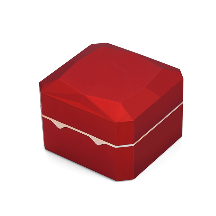 Oktagonalna kutija za satove sa svjetlom, lakirani završetak u stilu piana, skladištenje kvarcnih satova i kutija za nakit