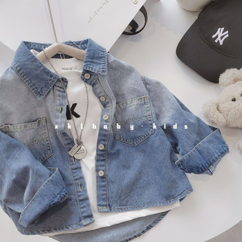 Dječja denim košulja s gradijentnim uzorkom