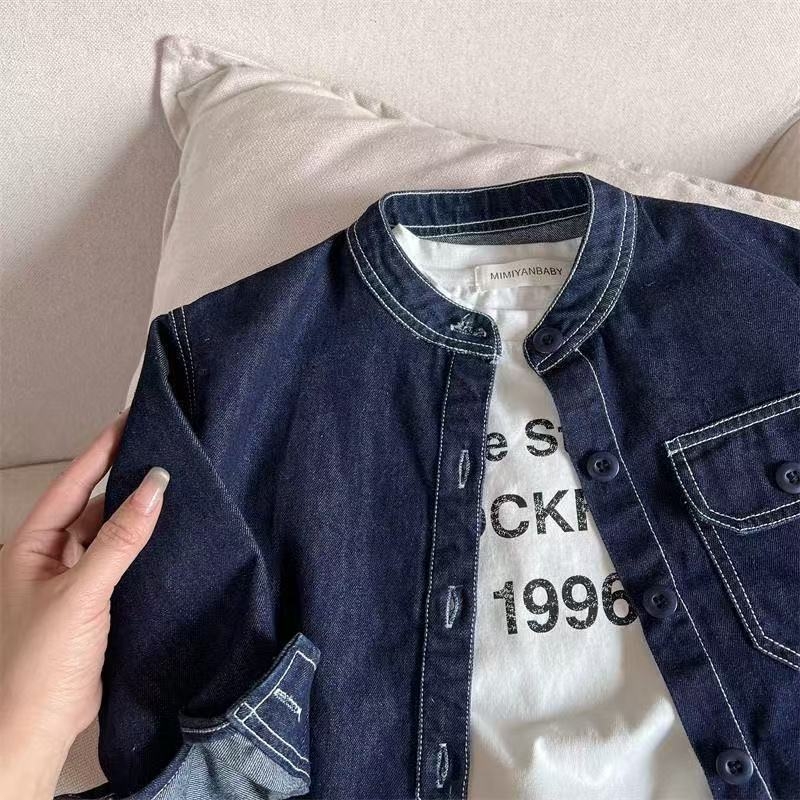 Jachetă corduroy pentru copii - băieți, stil coreean, cu glugă detașabilă, primăvară-toamnă, vârstă 1-3 ani