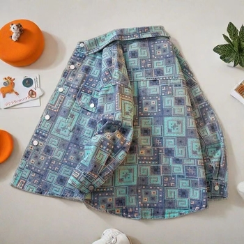 Jachetă de toamnă din corduroy pentru băieți, model cu grilă, glugă detașabilă, lansare primăvara 2025, pentru vârsta 1–3 ani