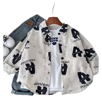 Zēnu kokvilnas garās piedurknes krekliņš ar V kakla izgriezumu, sporta stilā, 100% kokvilna, pavasaris–rudens 2025