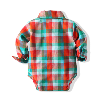 Dječji dvodijelni set: košulja s dugim rukavima kariranog uzorka i denim hlače; tkanina: pamukova smjesa (98% pamuk); uzorak: karirani; sezona: proljeće/jesen; uzrast: 1–3 godine; bez kapuljače.