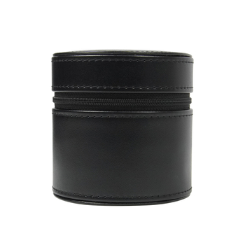 PU kožna okrugla kutija za pohranu satova, zip zatvarač, ispis logotipa, prilagodljiva