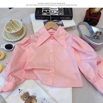 Set pentru copii din trei piese: vestă tricotată cu desene animate, cămașă și blugi cu ciucuri (Toamna 2025)