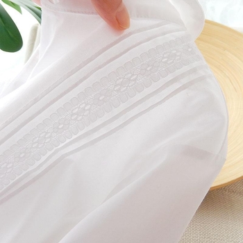 Детска риза за момичета с дълги ръкави от модал, стояща яка, абстрактен принт, за деца над 8 години