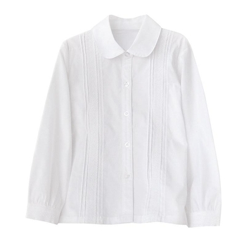 Детска риза за момичета с дълги ръкави от модал, стояща яка, абстрактен принт, за деца над 8 години