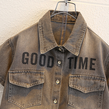 Set de vară pentru copii, două piese, 95% bumbac, finisaj moale, stil coreean