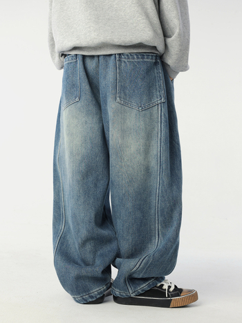 Dječje traper hlače s flekso podstavom, zimske, srednji pojas s elastičnim remenom, 90% pamuka, Siro twill denim