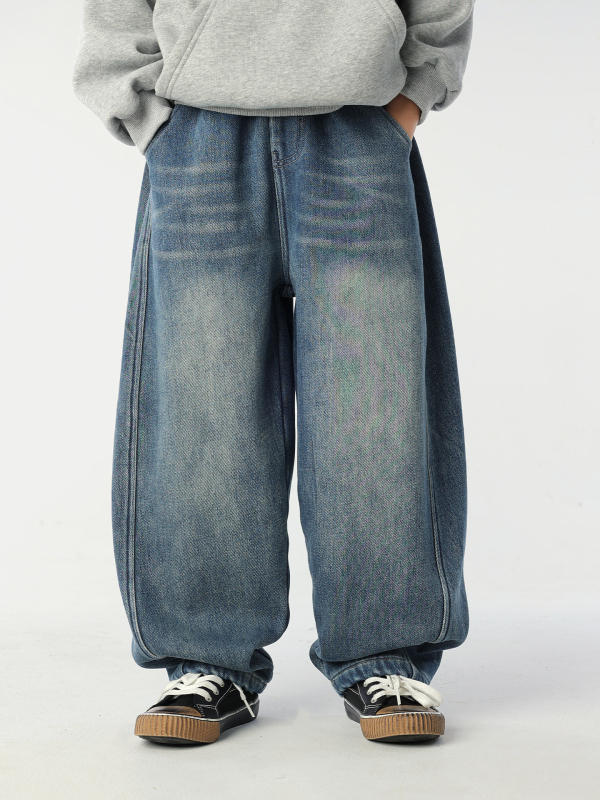 Dječje traper hlače s flekso podstavom, zimske, srednji pojas s elastičnim remenom, 90% pamuka, Siro twill denim