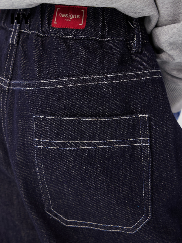 Dječje traperice u korejskom stilu, srednji pojas, 98% pamuk, 2% poliester, enzimsko pranje, jednobojne