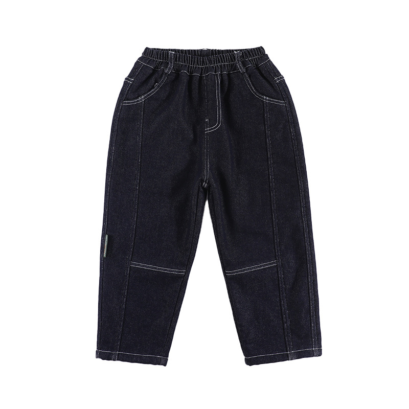 Pantaloni copii cu fleece, stil coreean, toamnă-iarnă, 3–8 ani, talie medie cu elastic, imprimeu cu litere
