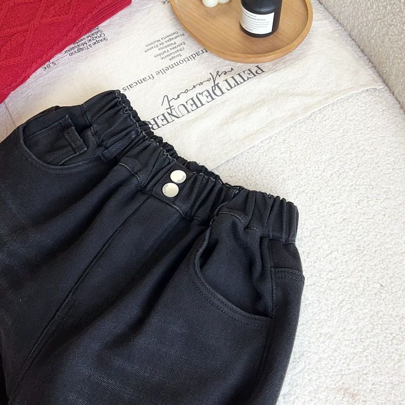 Pantaloni pentru copii în stil coreean, din bumbac, cu croială micro-flare, cu broderie de flori, pentru vârsta 3–8 ani, toamnă-iarnă