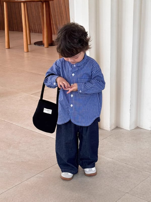 Jeanși pentru copii - Denim moale din bumbac, 75,5% bumbac, talie înaltă cu elastic, croială cowboy activ, unisex pentru 1–3 ani