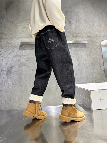 Dječje traperice za dječake – svakodnevni stil, 100% pamuk, zima