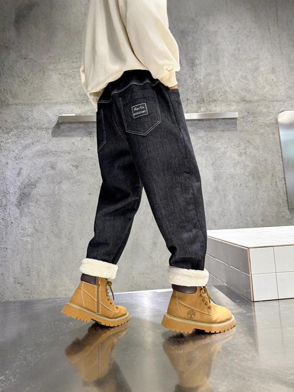 Dječje traperice za dječake – svakodnevni stil, 100% pamuk, zima