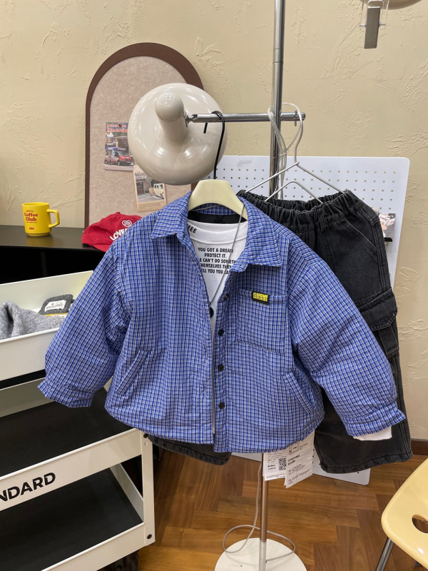 Fleece-alátétes cargo farmernadrág, laza egyenes szabás, 95% pamut, téli 2025, uniszex gyerekeknek 8 évesnél idősebbeknek