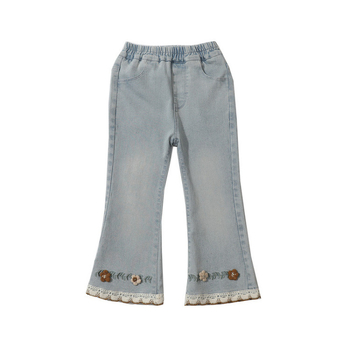 Dječje traperice s zvonastim krojem, 80% pamuk, mekana obrada, jesen 2025