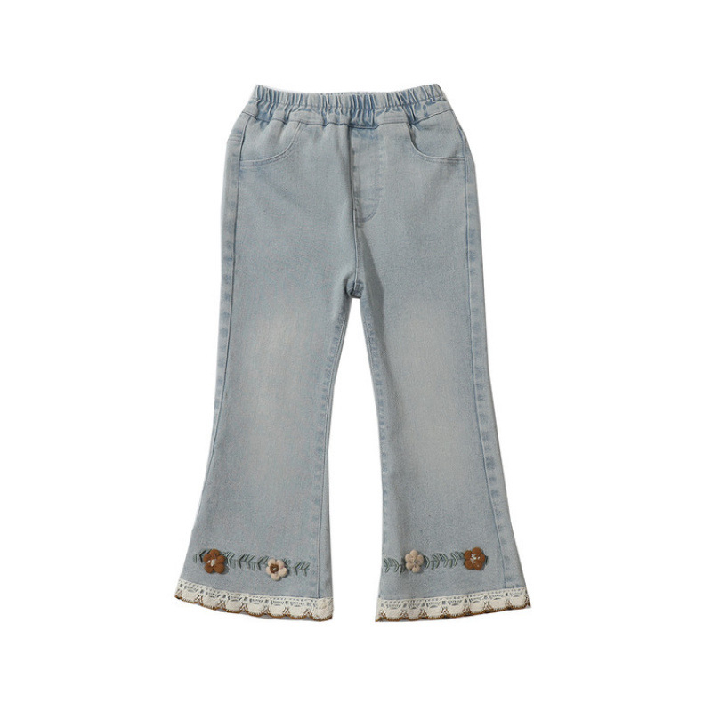 Dječje traperice s zvonastim krojem, 80% pamuk, mekana obrada, jesen 2025