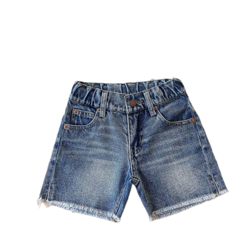 Dječje traper kratke hlače u japanskom stilu, srednji pojas, 90% pamuk, zatvaranje gumbom i zipom, za uzrast 3–8 godina