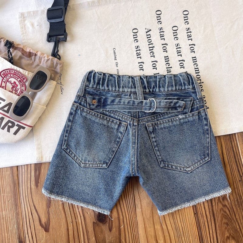 Dječje traper kratke hlače u japanskom stilu, srednji pojas, 90% pamuk, zatvaranje gumbom i zipom, za uzrast 3–8 godina