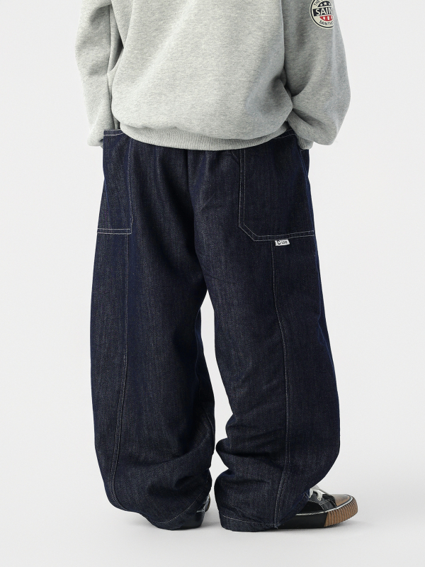 Dječje hlače od denima s fleece podlogom za zimu 2025, duge, unisex, srednji struk i gumeni pojas, 83% pamuk.