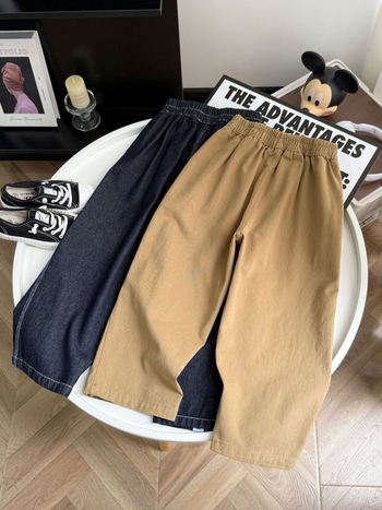 Patchwork gyerek farmernadrág, pamut denim, középmagas derekú, elasztikus derékszíj, uniszex, 3–8 éveseknek