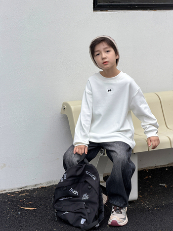 Gyerekeknek szóló téli fleece-béléssel ellátott farmernadrág, egyenes szabású, pamutkeverék 80% / 11% poliészter / 9% viszkóz