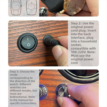 Navíjač hodiniek P01, mechanický, MDF drevo, drevená dyha, Taoyou ji