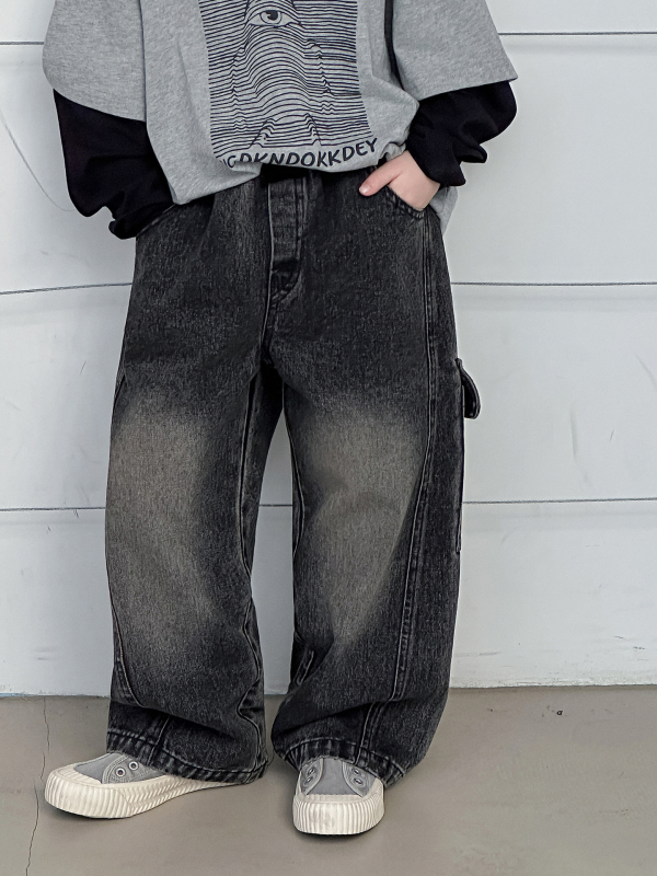 Cotton Shop dječje traperice, proljeće 2026, korejski stil, retro moda, radno odijevanje, širok kroj, duge hlače