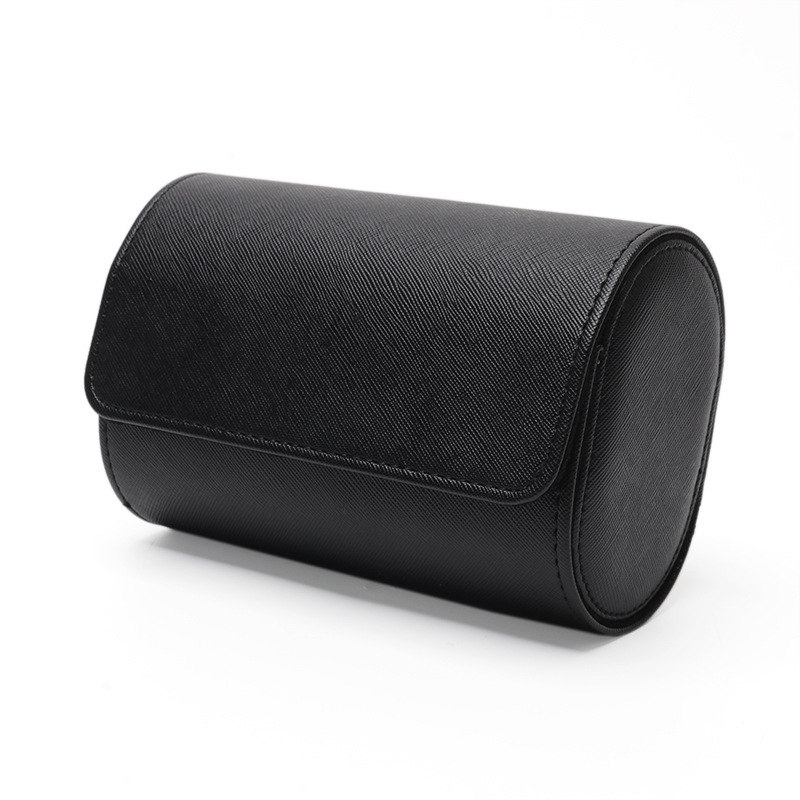 PU bőr óratartó doboz, két darabos készlet, két kártyatartó rekesszel – OPP + tálca csomagolás, ajándék- és ékszercsomagolás