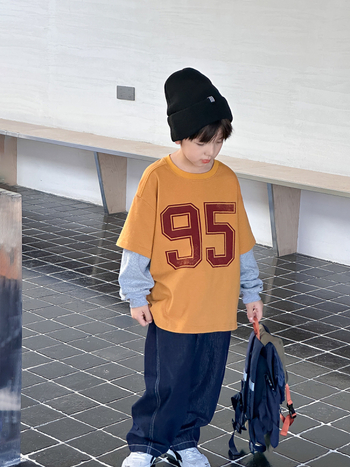 Dječje traperice patchwork s anti-fade, vidljivi šavovi, flis podstava, korejski stil, unisex, zima, 78% pamuk 22% poliester