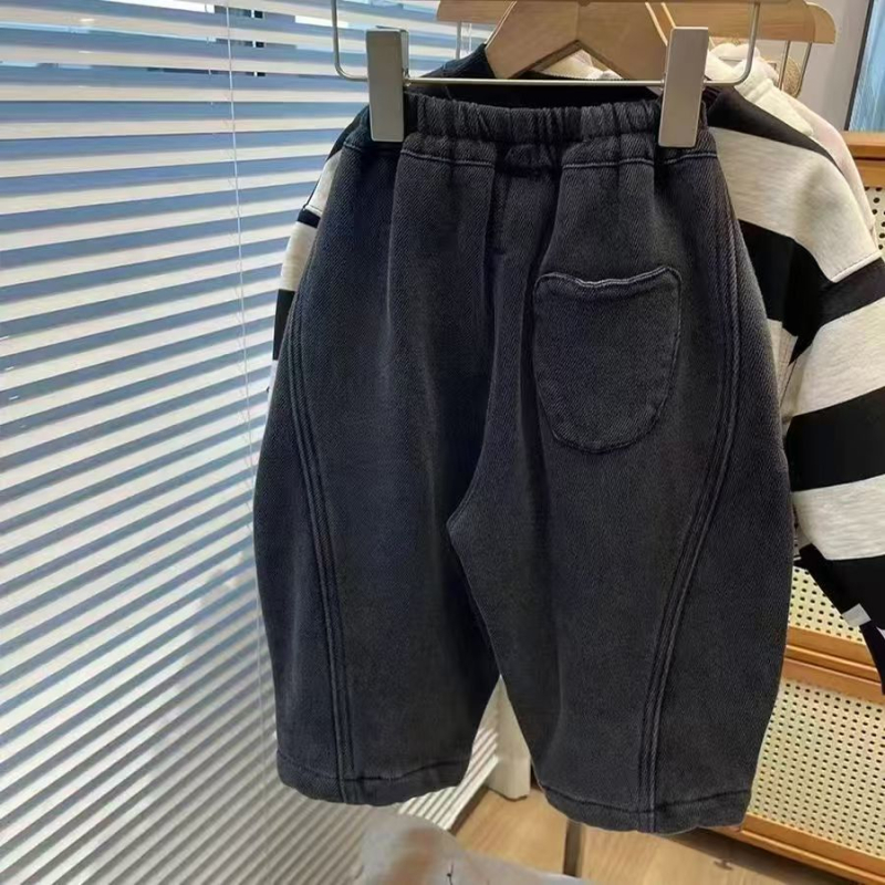 Dječje traperice, korejskog stila, elastični pojas u struku, podstavljene flisom, debele za zimu, unisex