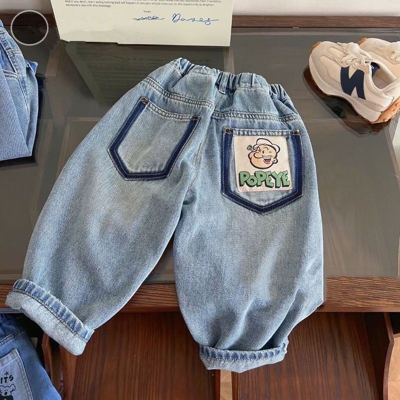 Traperice za dječake u korejskom stilu – proljetne, udobne jeans hlače s ravnim krojem