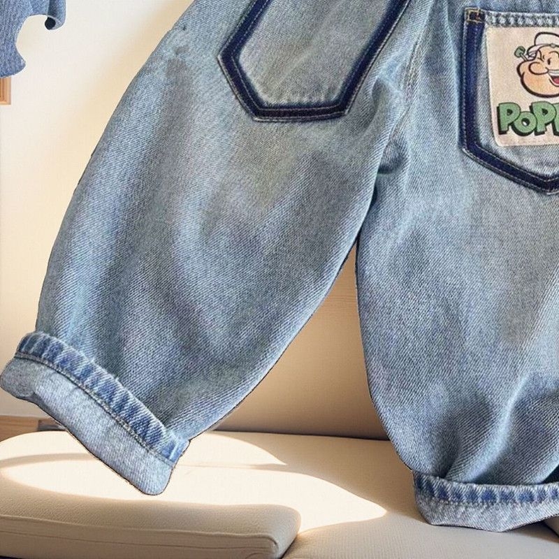 Traperice za dječake u korejskom stilu – proljetne, udobne jeans hlače s ravnim krojem