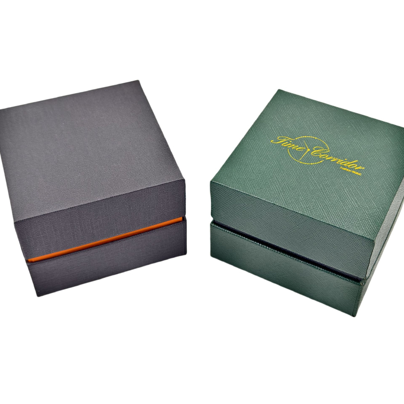 Aoli kutija za satove - papirnato pakiranje nakita, model Middle Cover Watch Box, poklopac u poklopcu, otisak logotipa vrućim žigom
