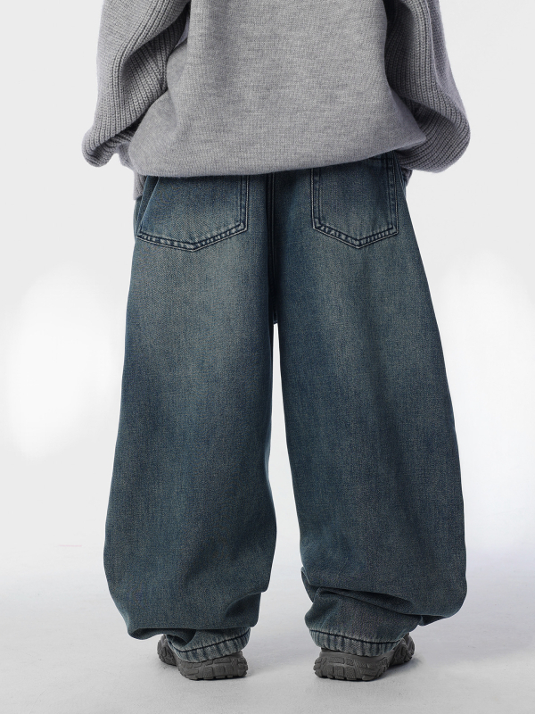 Fiúknak szóló farmernadrág, téli 2025, Casual stílus, puha twill denim, 65% pamut, középmagas derekú elasztikus övvel