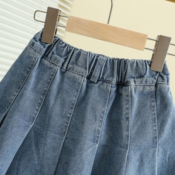 Dječja djevojčica s visokim strukom plisirana suknja od pamuka 51–70%, mekana obrada, za uzrast 8+