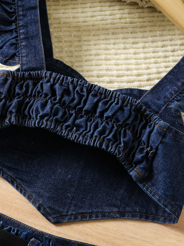 Costum pentru copii din două piese, din bumbac, pentru vârsta 3–8 ani, sezon vară, primăvară și toamnă.