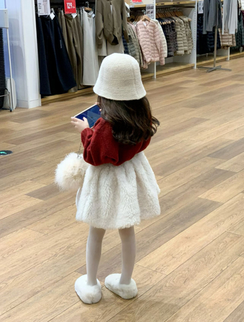 Dječja plisirana suknja u korejskom stilu, 100% pamuk, zima 2024