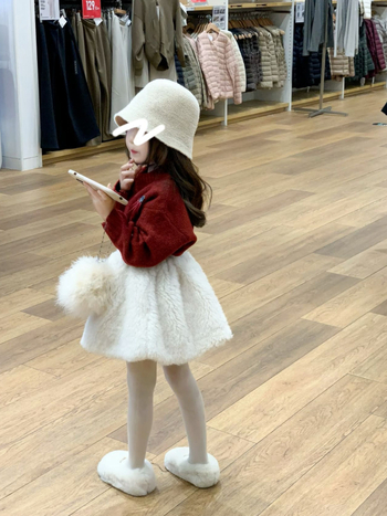 Dječja plisirana suknja u korejskom stilu, 100% pamuk, zima 2024