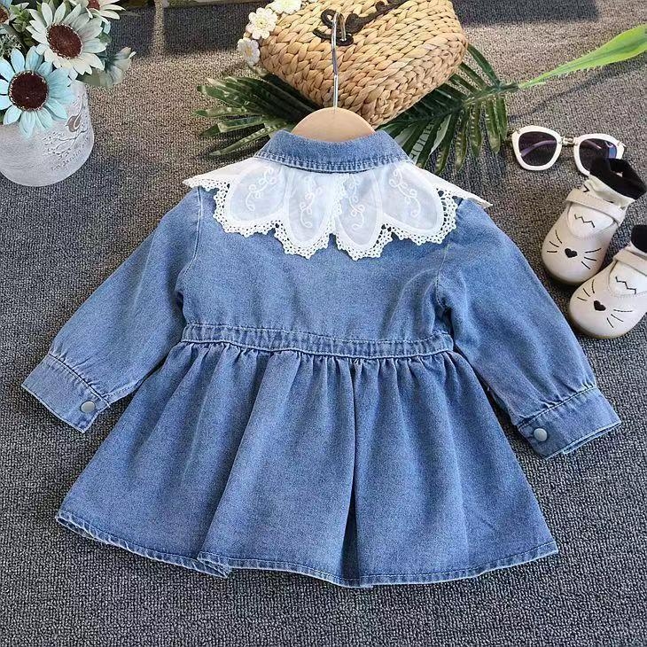 Nova djevojčica denim haljina u korejskom stilu, za dob od 3 do 8 godina, 2024